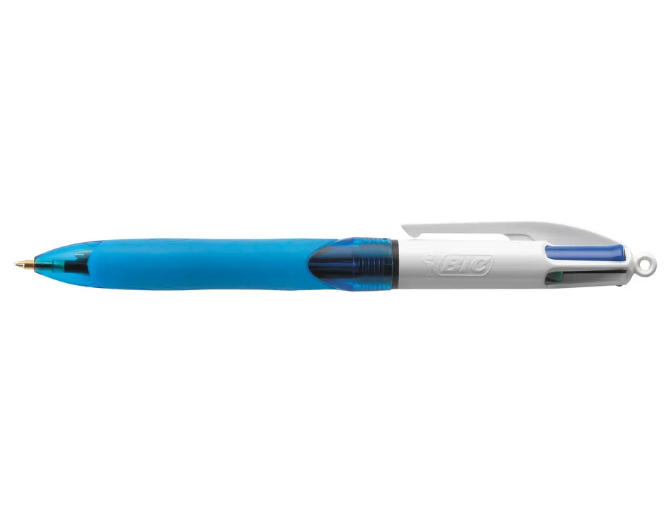 Stylo-bille bic 4 couleurs grip pro pointe moyenne encre classique rétractable rechargeable 4 couleurs