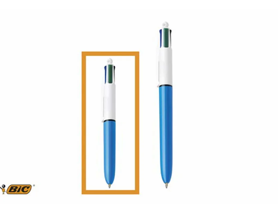 Stylo-bille bic 4 couleurs mini pointe moyenne encre classique rétractable rechargeable 4 couleurs standard