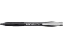 Stylo-bille bic atlantis premium soft écriture moyenne 0.5mm rétractable encre extra douce coloris noir