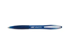 Stylo-bille bic atlantis premium soft écriture moyenne 0.5mm rétractable encre extra douce coloris bleu