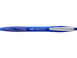 Stylo-bille bic atlantis premium soft écriture moyenne 0.5mm rétractable encre extra douce coloris bleu