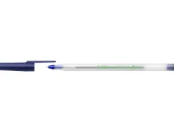 Stylo-bille bic écolutions round écriture moyenne 0.5mm encre classique recyclée économique corps fin léger coloris bleu