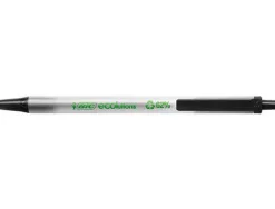 Stylo-bille bic écolutions clic stic recyclé écriture moyenne 0.5mm encre douce rétractable coloris noir