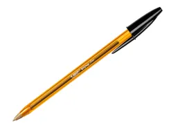 Stylo-bille bic cristal écriture fine 0.4mm encre classique bille indéformable capuchon couleur encre noir