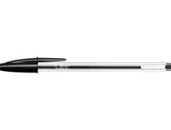Stylo-bille bic cristal écriture moyenne 0.5mm encre classique noire bille indéformable pack économique 100 unités