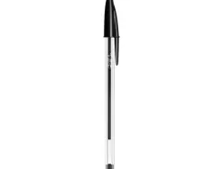 Stylo-bille bic cristal écriture moyenne 0.5mm encre classique noire bille indéformable pack économique 100 unités