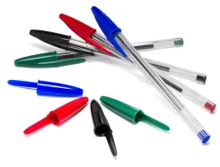 Stylo-bille bic cristal écriture moyenne 0.5mm encre classique bille indéformable capuchon couleur encre noir