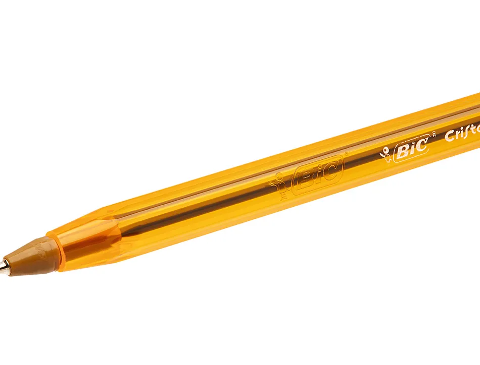 Stylo-bille bic cristal écriture fine 0.4mm encre classique bille indéformable capuchon couleur encre vert