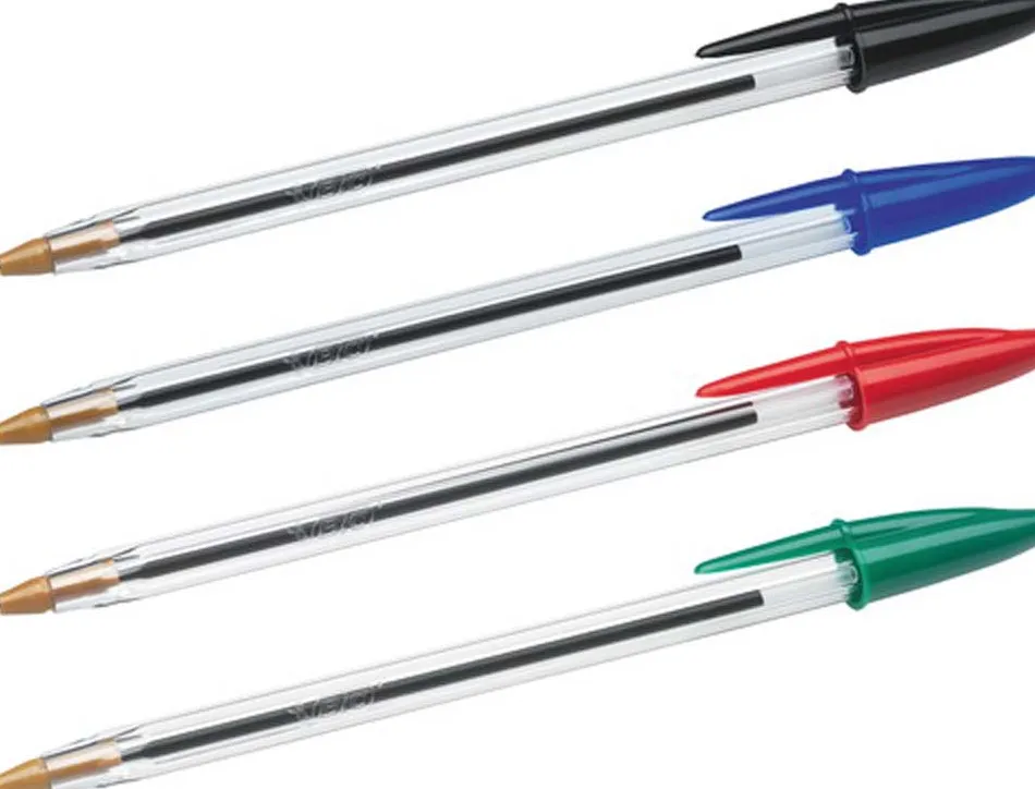 Stylo-bille bic cristal original pointe moyenne 1mm coloris assortis etui carton 10