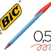 Stylo-bille bic cristal soft pointe moyenne 1,2mm rouge