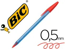 Stylo-bille bic cristal soft pointe moyenne 1,2mm rouge