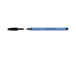 Stylo-bille bic cristal soft écriture large 0.8mm encre classique bille indéformable capuchon couleur encre noir