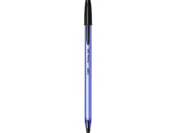 Stylo-bille bic cristal soft écriture large 0.8mm encre classique bille indéformable capuchon couleur encre noir