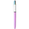 Stylo-bille bic fun 4 couleurs violet