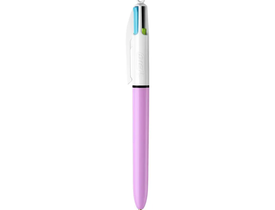 Stylo-bille bic fun 4 couleurs violet