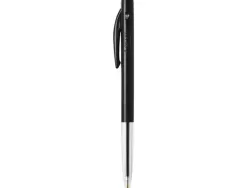 Stylo-bille bic m10 clic écriture moyenne 0.5mm rétractable côté stylo couleur noir pack économique 100 unités