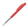 Stylo-bille bic m10 écriture moyenne 0.5mm encre classique rétractable bouton poussoir latéral coloris rouge