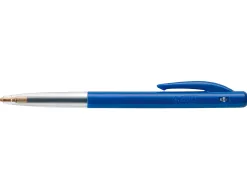 Stylo-bille bic m10 écriture moyenne 0.5mm encre classique rétractable bouton poussoir latéral coloris bleu