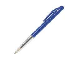 Stylo-bille bic m10 écriture moyenne 0.5mm encre classique rétractable bouton poussoir latéral coloris bleu