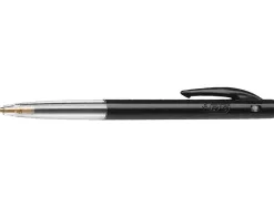 Stylo-bille bic m10 écriture moyenne 0.5mm encre classique rétractable bouton poussoir latéral coloris noir
