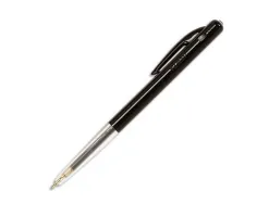 Stylo-bille bic m10 écriture moyenne 0.5mm encre classique rétractable bouton poussoir latéral coloris noir