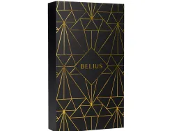 Stylo-bille et etui simili cuir belius soiree aluminium details et attributs or encre bleue coloris noir coffret cadeau