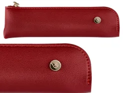 Stylo-bille et etui simili cuir belius soiree alum. details et attributs or encre bleue coloris bordeaux coffret cadeau