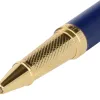 Stylo-bille et etui simili cuir belius soiree alum. details et attributs or encre bleue col. bleu marine coffret cadeau