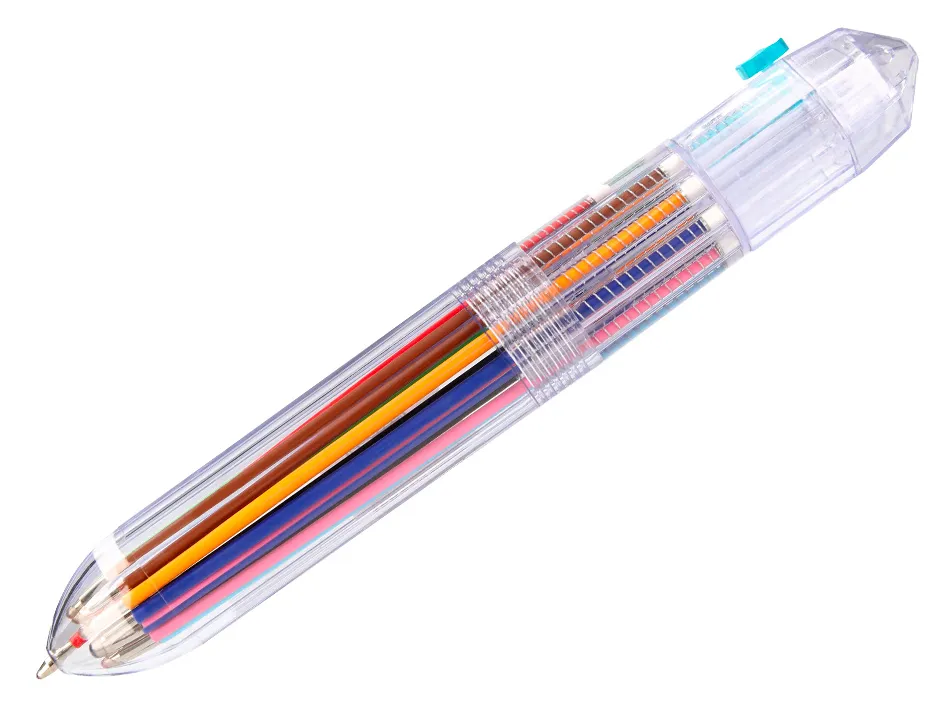 Stylo-bille liderpapel 10 en 1 pointe 1mm trait 0.7mm retractable