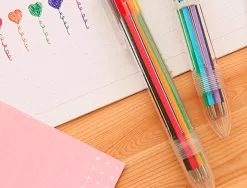 Stylo-bille liderpapel 10 en 1 pointe 1mm trait 0.7mm retractable