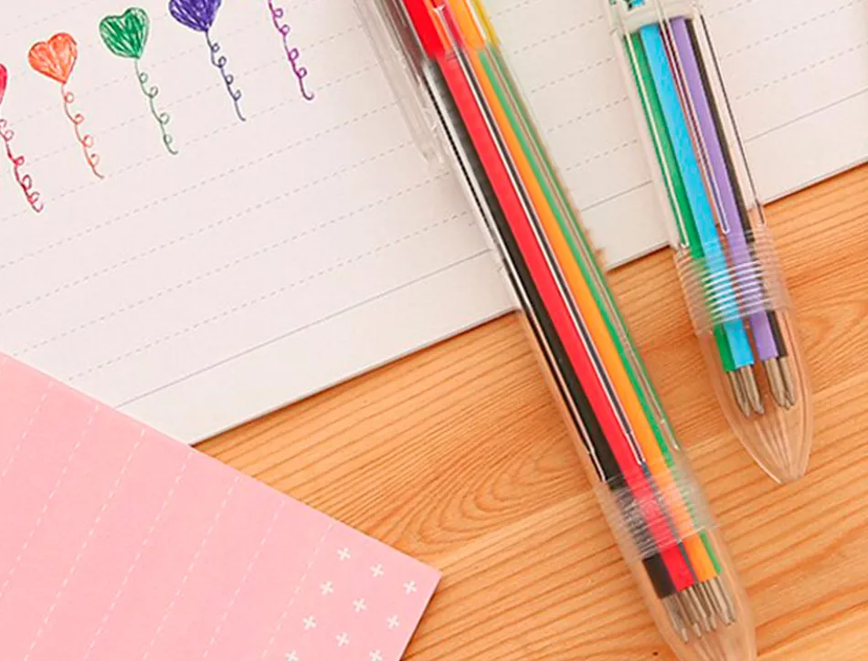 Stylo-bille liderpapel 10 en 1 pointe 1mm trait 0.7mm retractable
