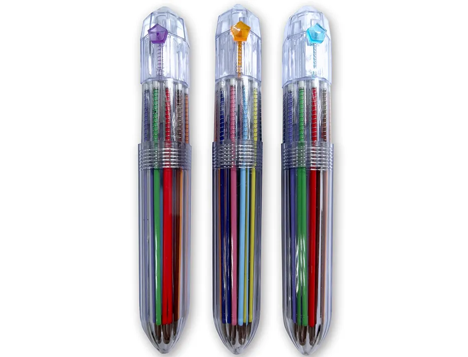 Stylo-bille liderpapel 10 en 1 pointe 1mm trait 0.7mm retractable