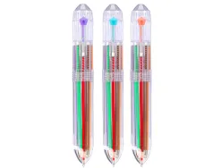 Stylo-bille liderpapel 10 en 1 pointe 1mm trait 0.7mm retractable
