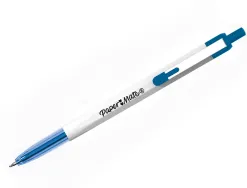 Stylo-bille paper mate 046 rt retractable pointe moyenne 0,7mm sachet 3 unites assorties noir bleu rouge