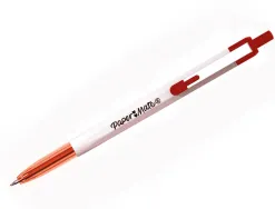 Stylo-bille paper mate 046 rt retractable pointe moyenne 0,7mm sachet 3 unites assorties noir bleu rouge