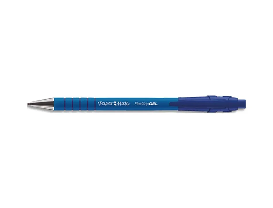 Stylo-bille paper mate flexgrip retractable encre gel pointe 0.7mm couleur bleu