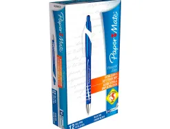 Stylo-bille paper mate flexgrip retractable encre gel pointe 0.7mm couleur bleu