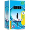 Stylo-bille paper mate flexigrip élite écriture large 0.7mm encre douce corps caoutchouté ant-glisse noir pack 30u+6