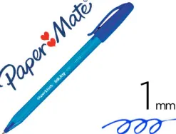Stylo-bille paper mate inkjoy 100 cap écriture fine bleu