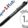 Stylo-bille paper mate inkjoy 300 rt écriture moyenne 0.7mm encre douce rétractable clip métal résiste bavures grip noir