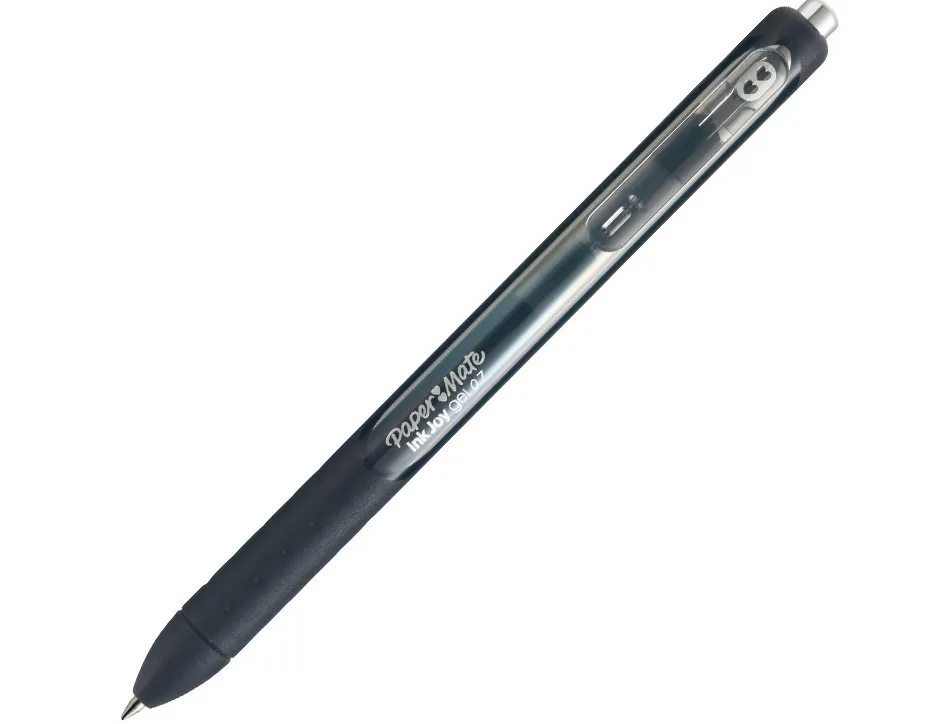 Stylo-bille paper mate inkjoy gel rétractable écriture moyenne 0.7mm encre douce grip coloris noir