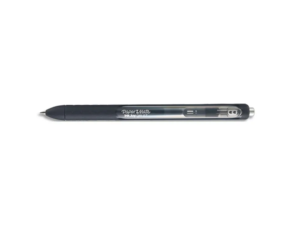 Stylo-bille paper mate inkjoy gel rétractable écriture moyenne 0.7mm encre douce grip coloris noir