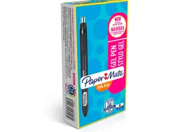 Stylo-bille paper mate inkjoy gel rétractable écriture moyenne 0.7mm encre douce grip coloris noir