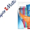 Stylo-bille paper mate inkjoy 300 rt écriture moyenne rétractable clip fun pochette 10 unités