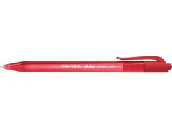 Stylo-bille paper mate inkjoy 100 écriture moyenne 0.7mm encre ultra douce résiste bavures rétractable coloris rouge