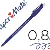 Stylo-bille paper mate replay colors gommmable pointe moyenne 1,0mm trace 0,8mm coloris bleu