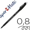 Stylo-bille paper mate replay colors gommmable pointe moyenne 1,0mm trace 0,8mm coloris noir