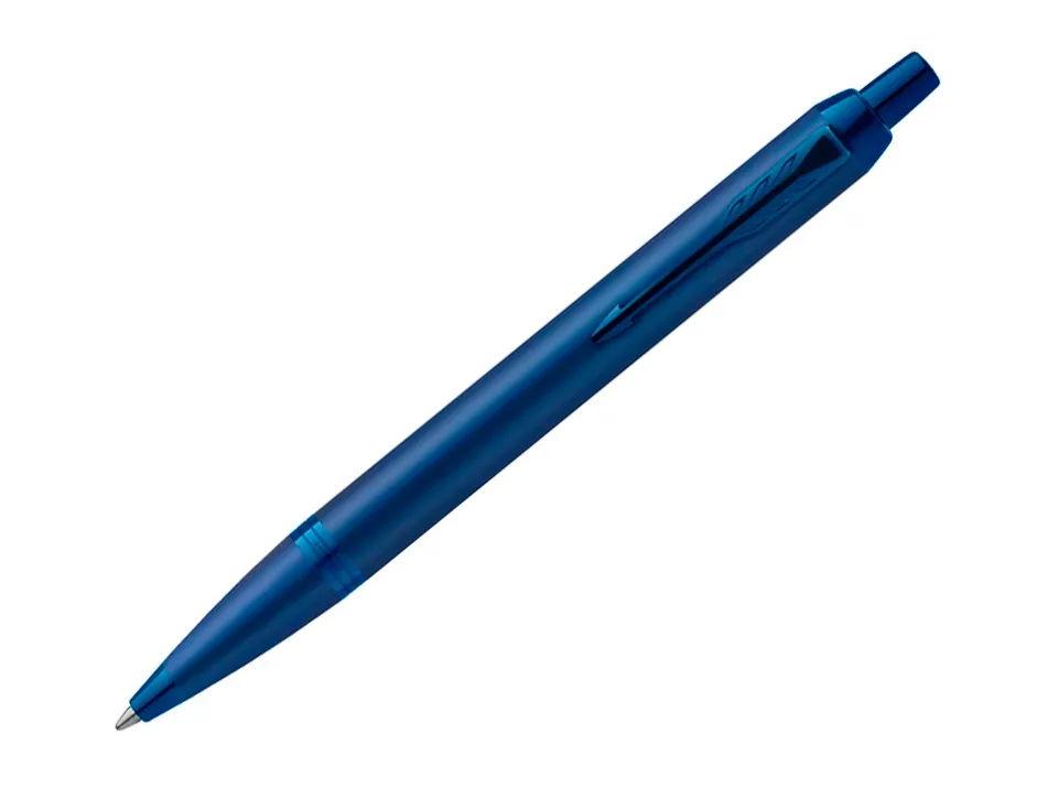 Stylo-bille parker im monochrome bleu pointe moyenne encre bleu etui cadeau