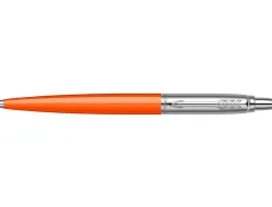Stylo-bille parker jotter retractable pointe moyenne finition orange brillante avec 1 recharge quinkflow
