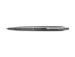 Stylo-bille parker jotter world paris retractable clip corps gris metallise pointe moyenne encre bleue coffret
